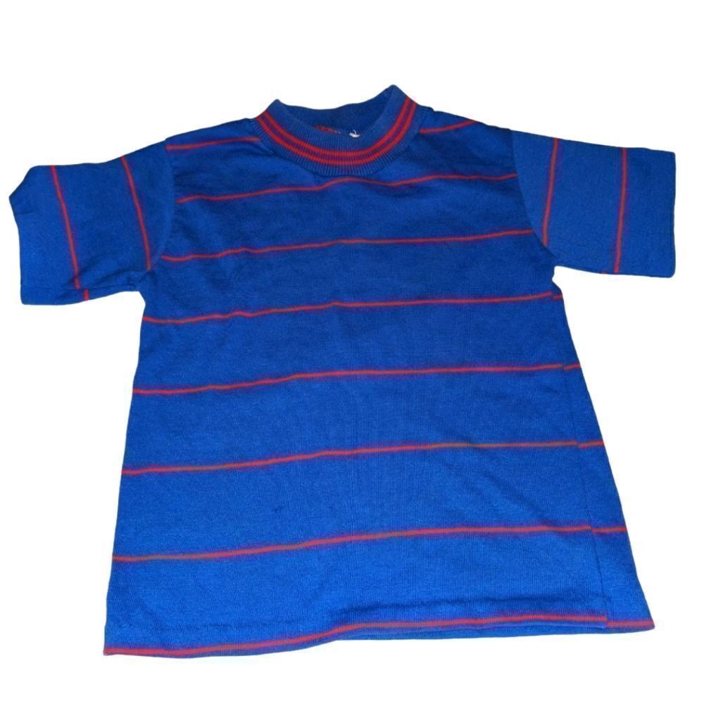 Honors vintage blue and white striped mock turtleneck‎ shirt size 7